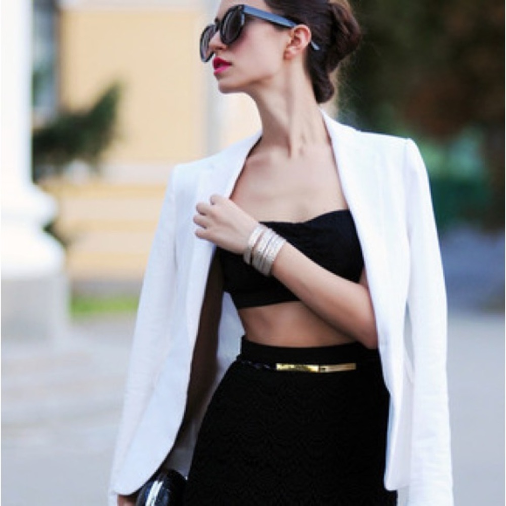 J. Crew Rhodes White Linen Single Breasted Blazer with Gold Buttons